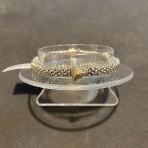 Single Station Pyramid Caviar Bracelet | 6mm